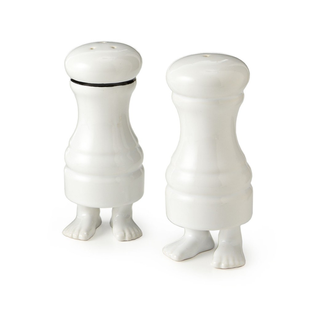 Footed Salt and Pepper Shakers