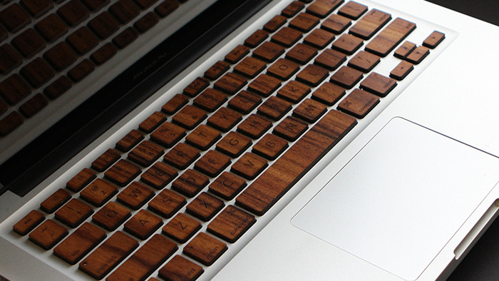 Wooden Keys for MacBook & Desktop