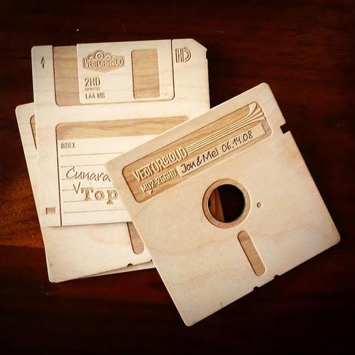 Customizable Floppy Disk Coasters