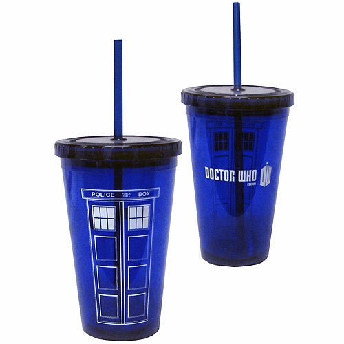 Doctor Who TARDIS Acrylic Cup with Straw