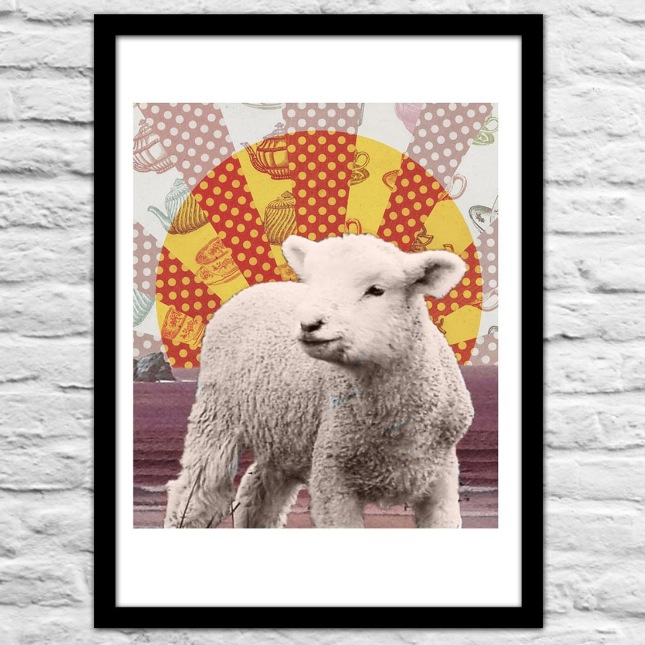 baa baa Sheep Wall Print