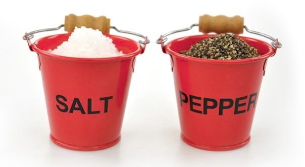 Pinch Pots Salt And Pepper Fire Buckets