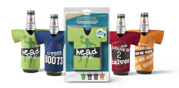 Beer Chillers Football Theme Set of 4