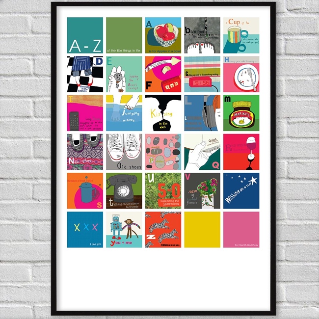 A-Z of the little things in life print