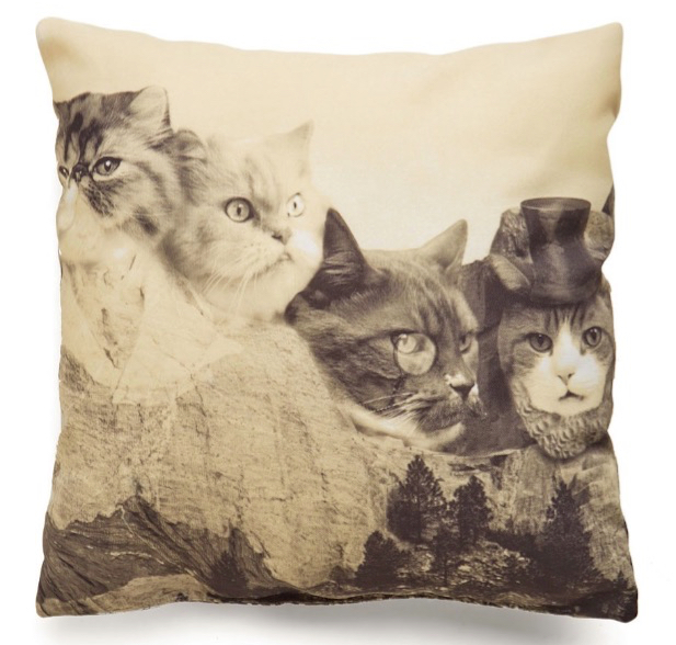 Meow-nt Rushmore Pillow
