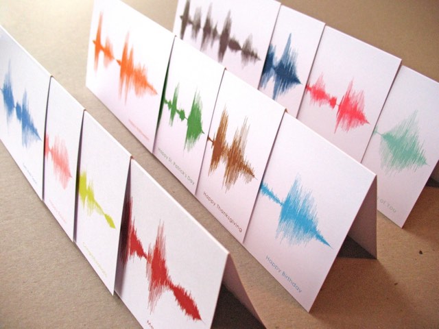 Sound Wave Greeting Cards