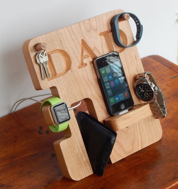 Personalized Phone and Apple Watch Docking Station
