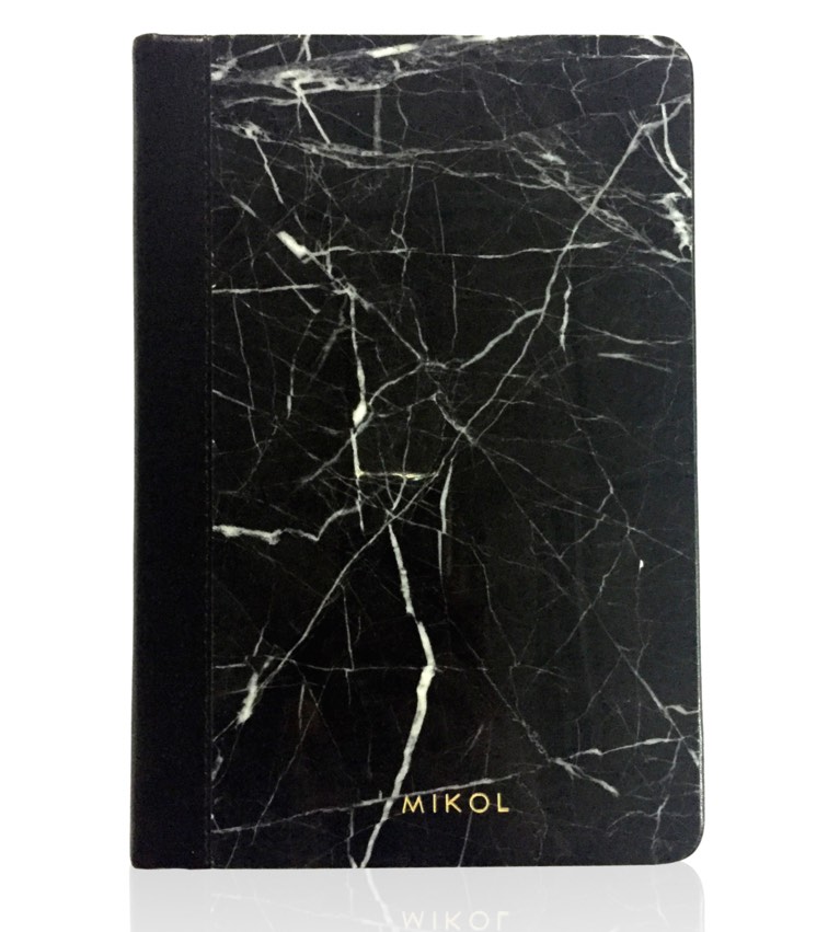Leather Bounded Nero Marquina Marble Notebook